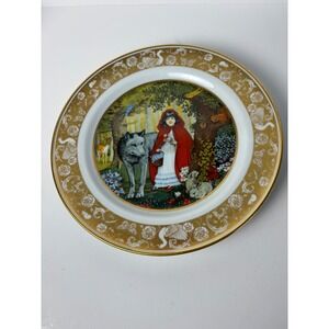 Franklin Porcelain‎ 1978 Grimms Fairy Tales Little Red Riding Hood Plate Vintage